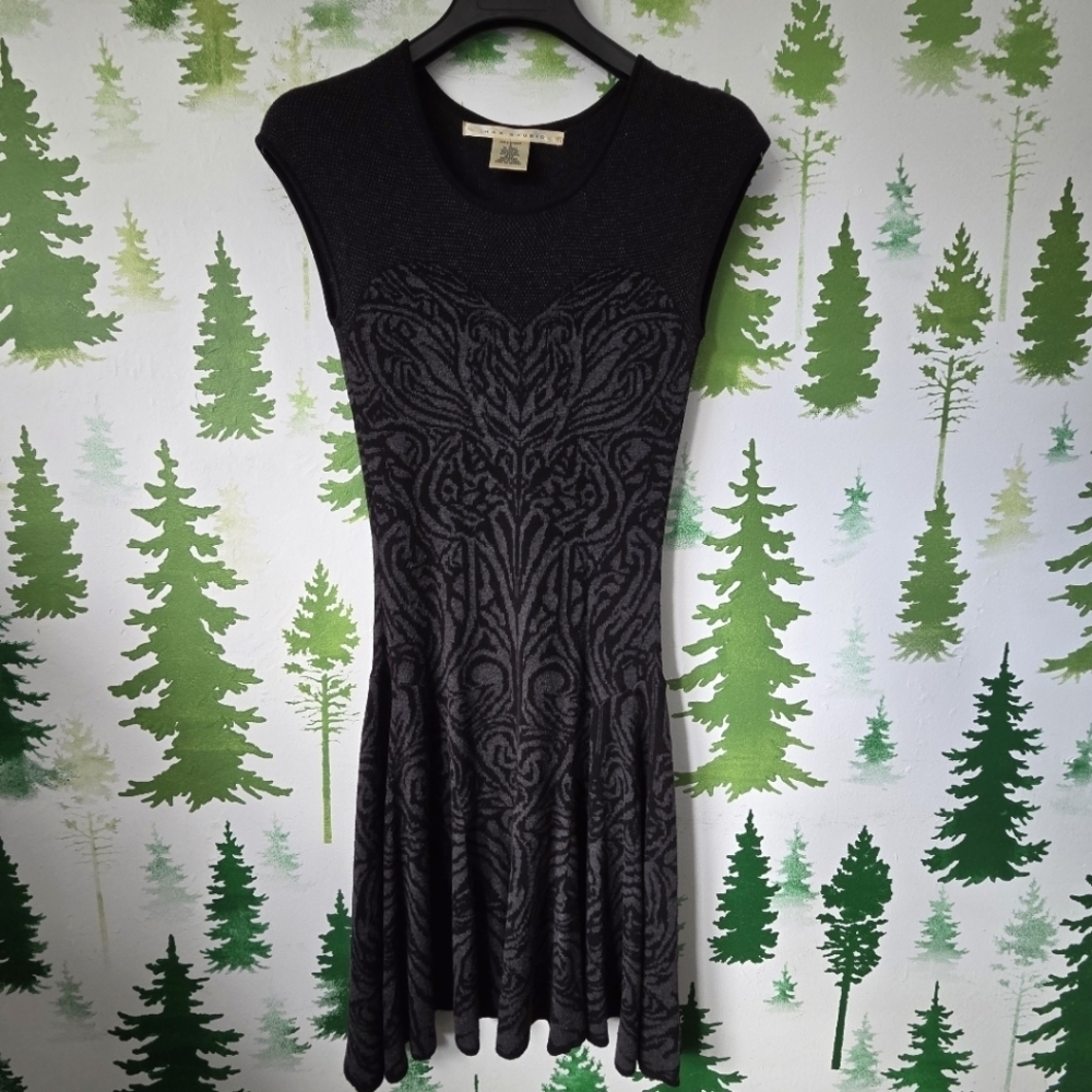 Max Studio Fit And Flare Patterned Dress.